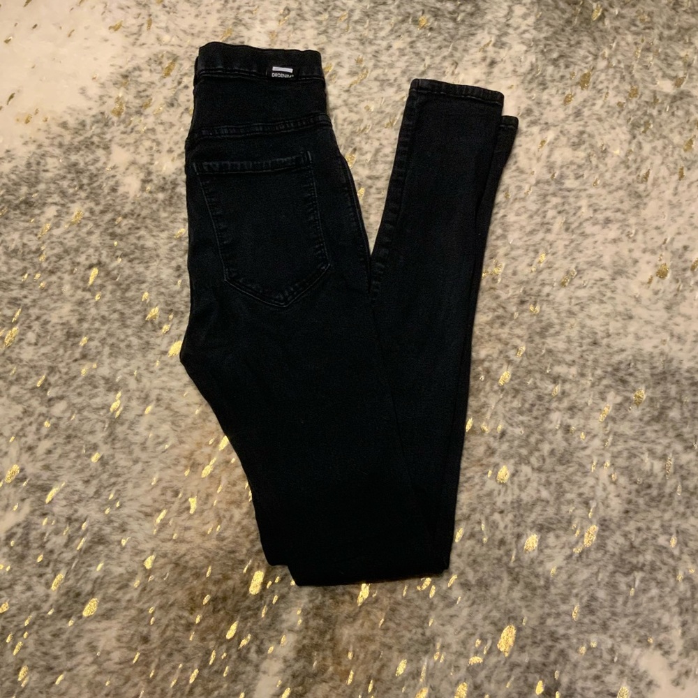Dr Denim Black High Waisted Skinny Tight Stretch Jeans Size Medium - Picture 6 of 8